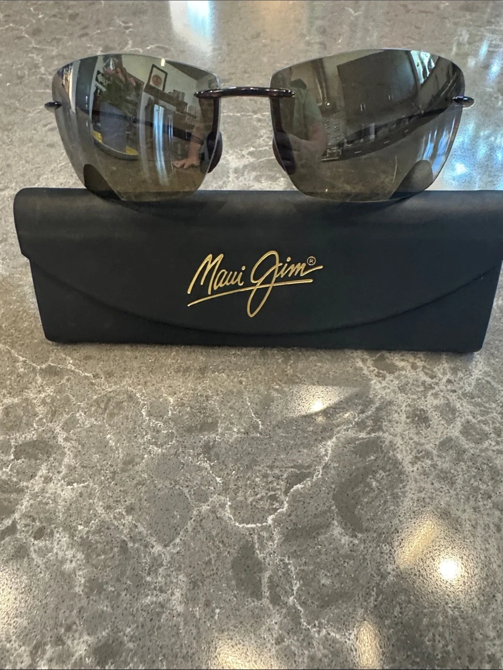 Maui Jim Lighthouse Rimless Sunglasses with x2.5 reader Lenses - Picture 3 of 11
